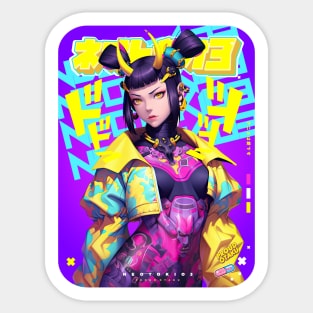 STREET FIGHTER 🟡🟪 JURI HAN - YELLOW DEVIL 🟪🟡 ANIME MANGA GAMING - FIGHTING GAME CULTURE Sticker